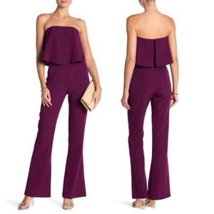 Socialite | Ruffle Popover Flared Leg Jumpsuit